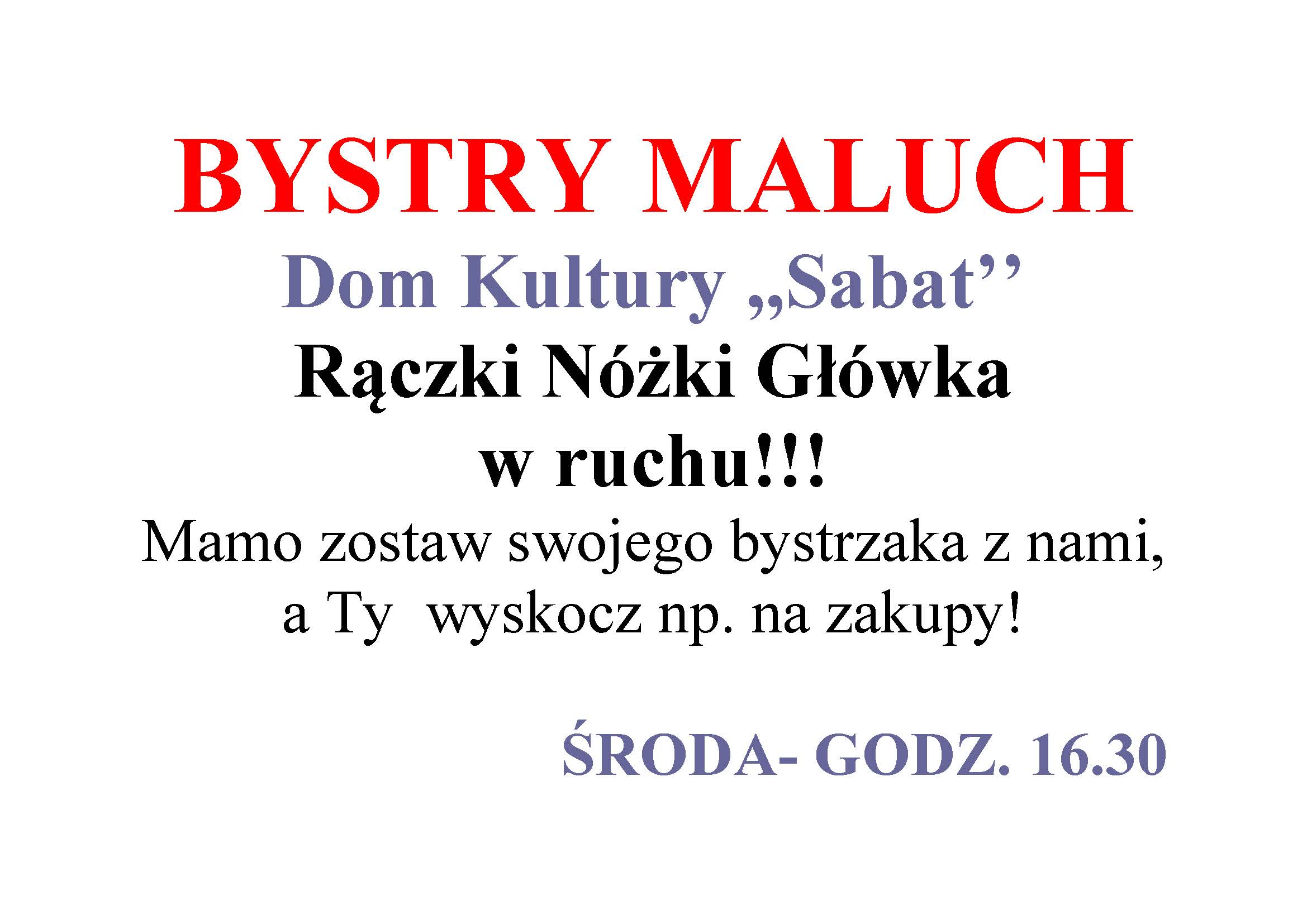 BYSTRY MALUCH PLAKAT